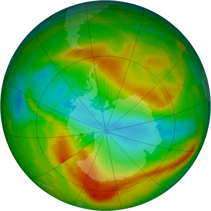 Antarctic ozone map for 14 November 1981